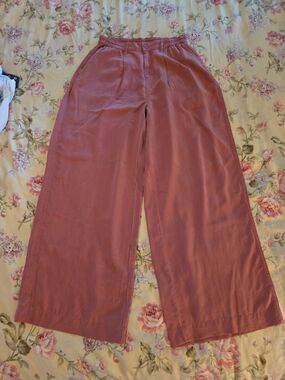 Aerie Lyocell Soft Flowy Wide Leg Pants XS Short New w Tags